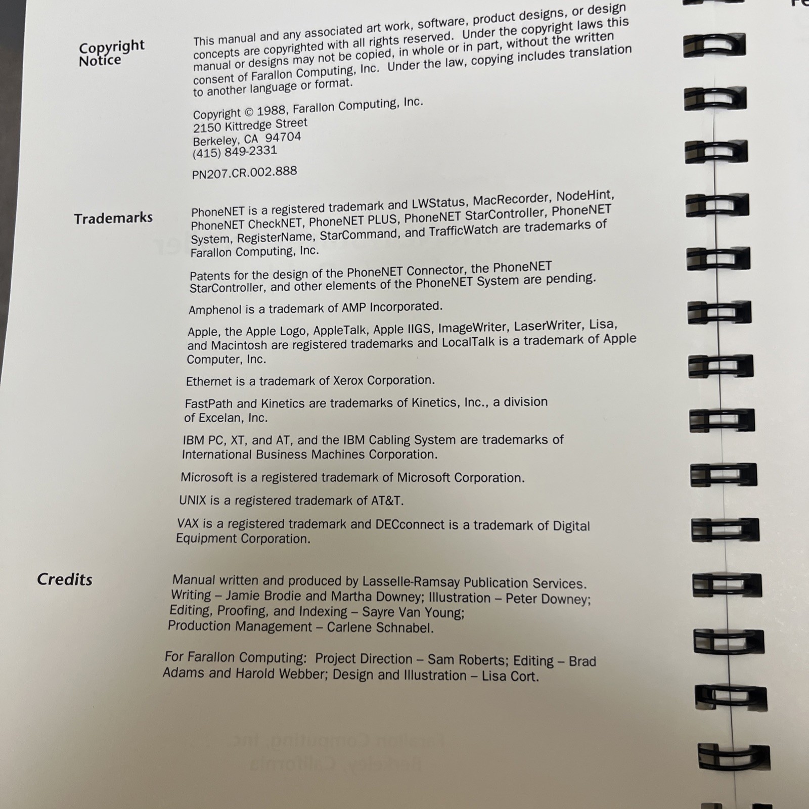 Farallon StarController Apple PhoneNET User Guide Manuals