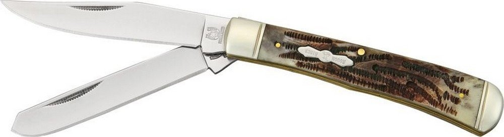 Rough Ryder Trapper Folding Knife Stainless Steel Clip And Spey Blades - RR154