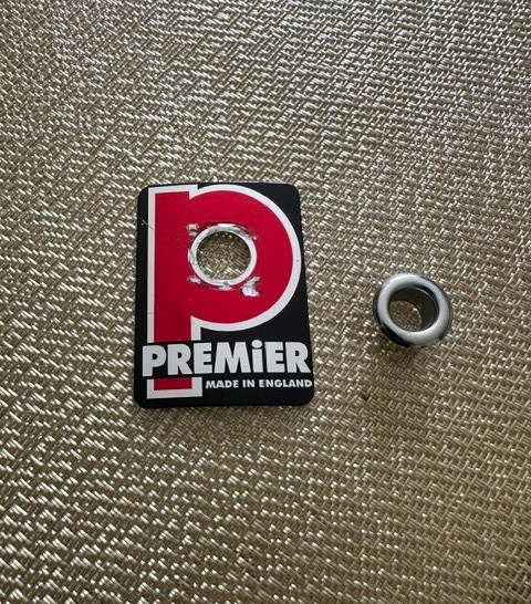 PREMIER 80s 90s Vtg Drum BADGE Logo Plate Emblem