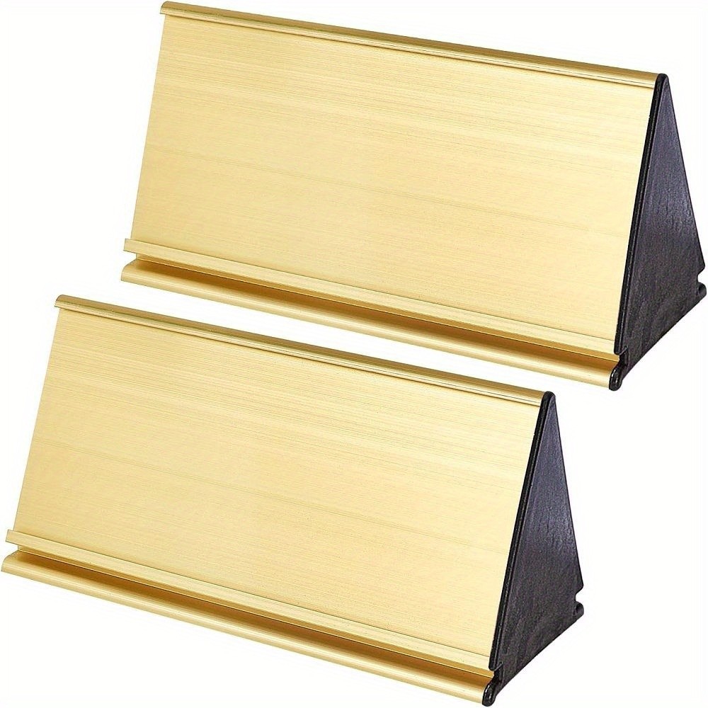 2sets Triangle Aluminium Alloy Table Top Display Stand Double Sided 84x200x96mm