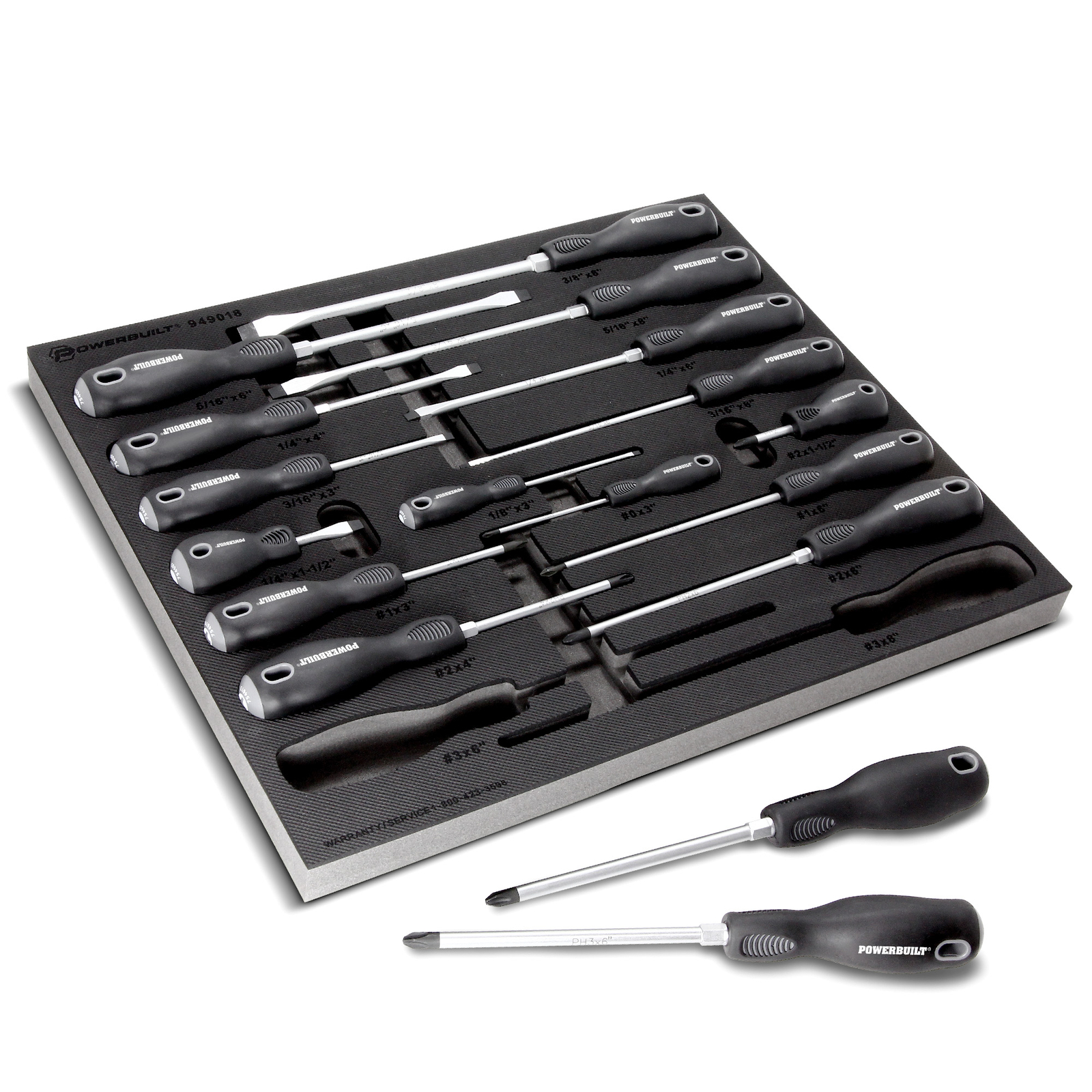 Powerbuilt 17 Piece Pro Tech Double Injection Screwdriver Set - 949018