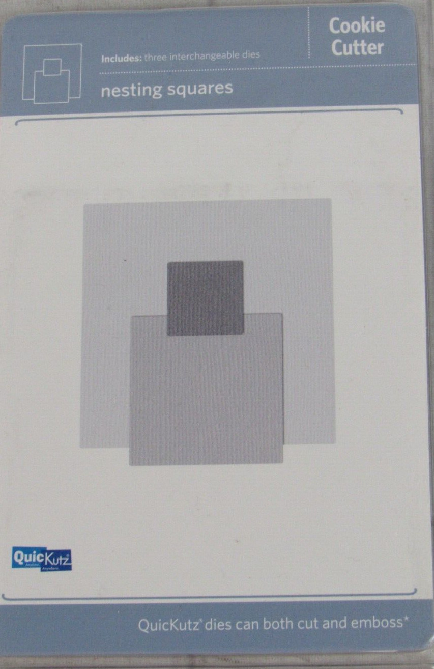 QuicKutz Nesting Squares, Cookie Cutter Dies, 3 Cutting Dies, C-0234-CC-3