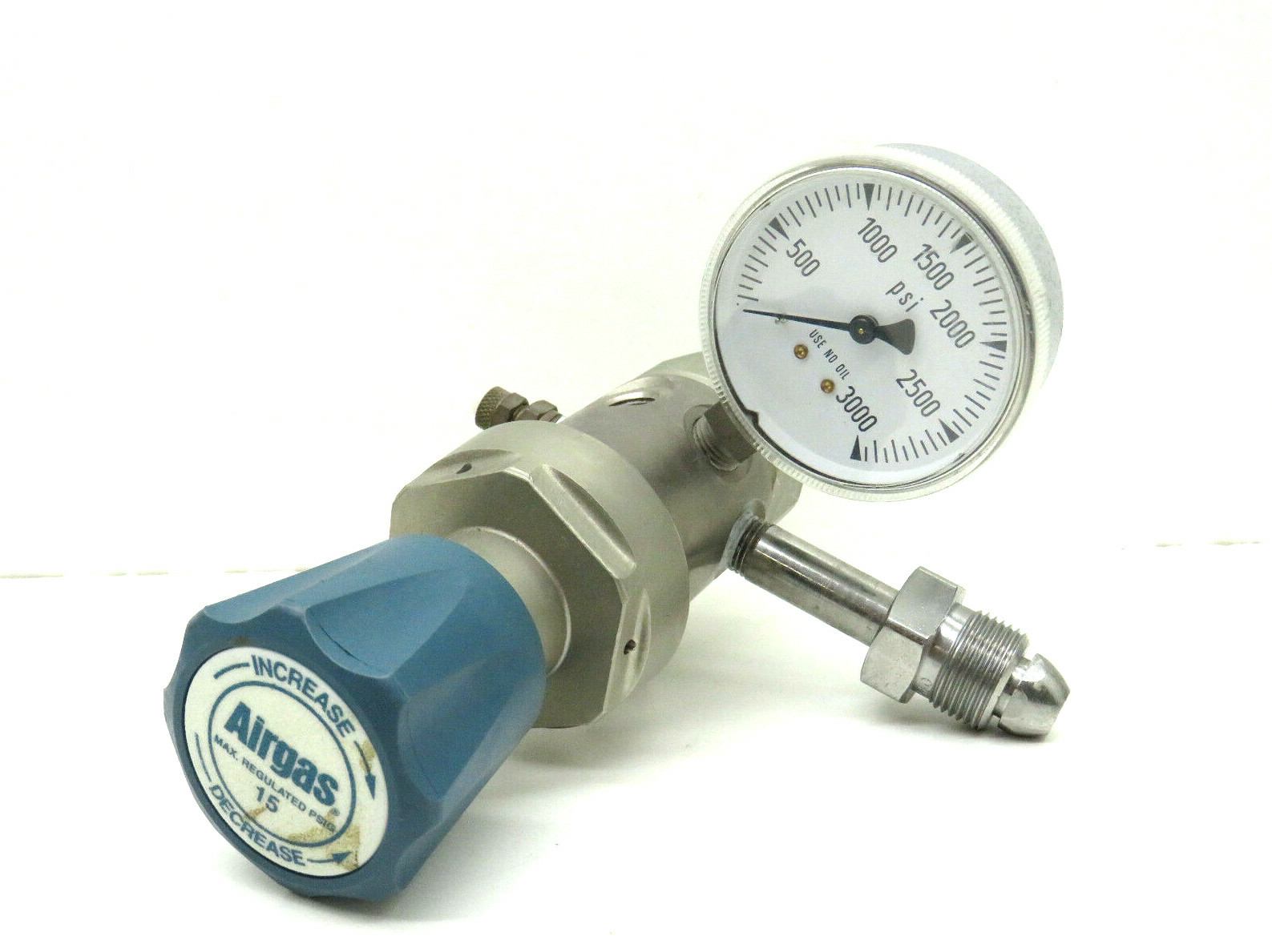 Airgas Y12-215A Two Stage Brass General Purpose Cylinder Regulator Missing Gauge
