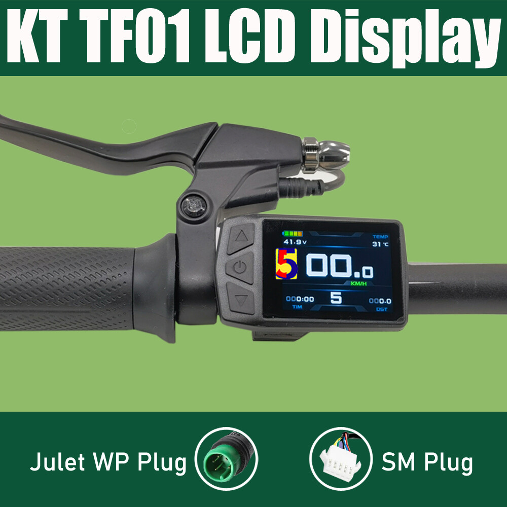 Ebike KT LCD Display+5V USB TF01 24V/36V/48V Smart KT LCD Colorful Display WP/SM