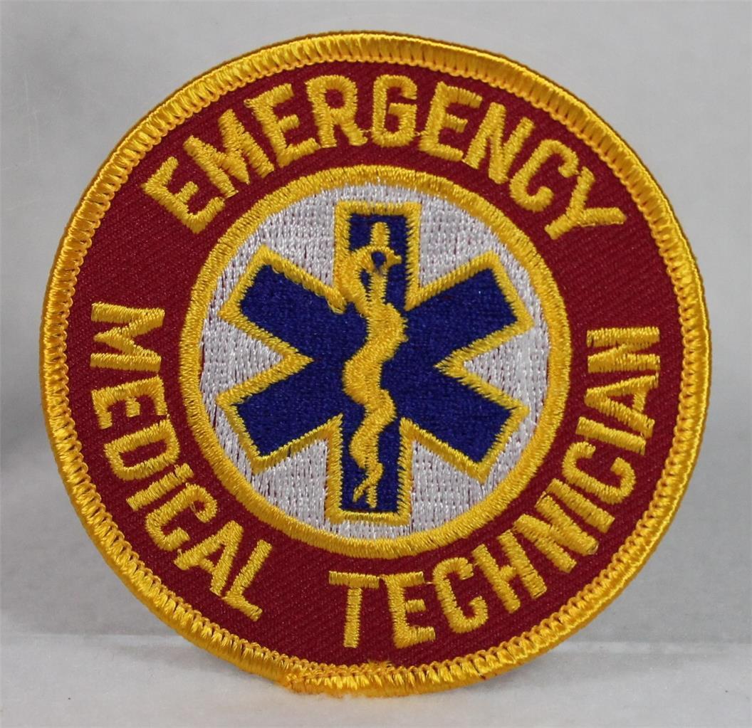 Emergency Medical Technician Embroidered Patch - 3" - Star of Life - NEW