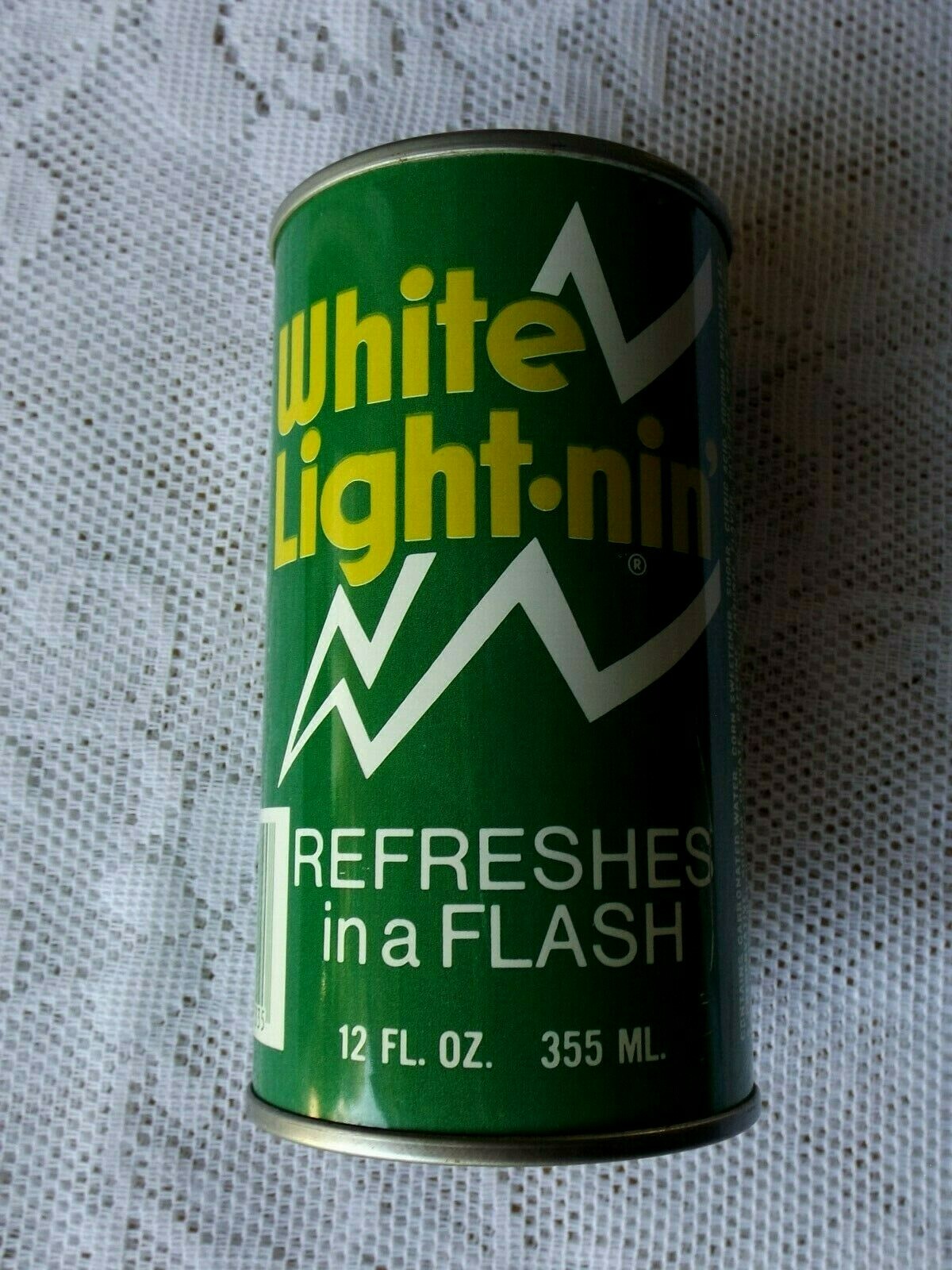 WHITE LIGHTNIN COLA ERROR CAN * SEALED BOTH ENDS * NO PULL TAB * NEVER FILLED