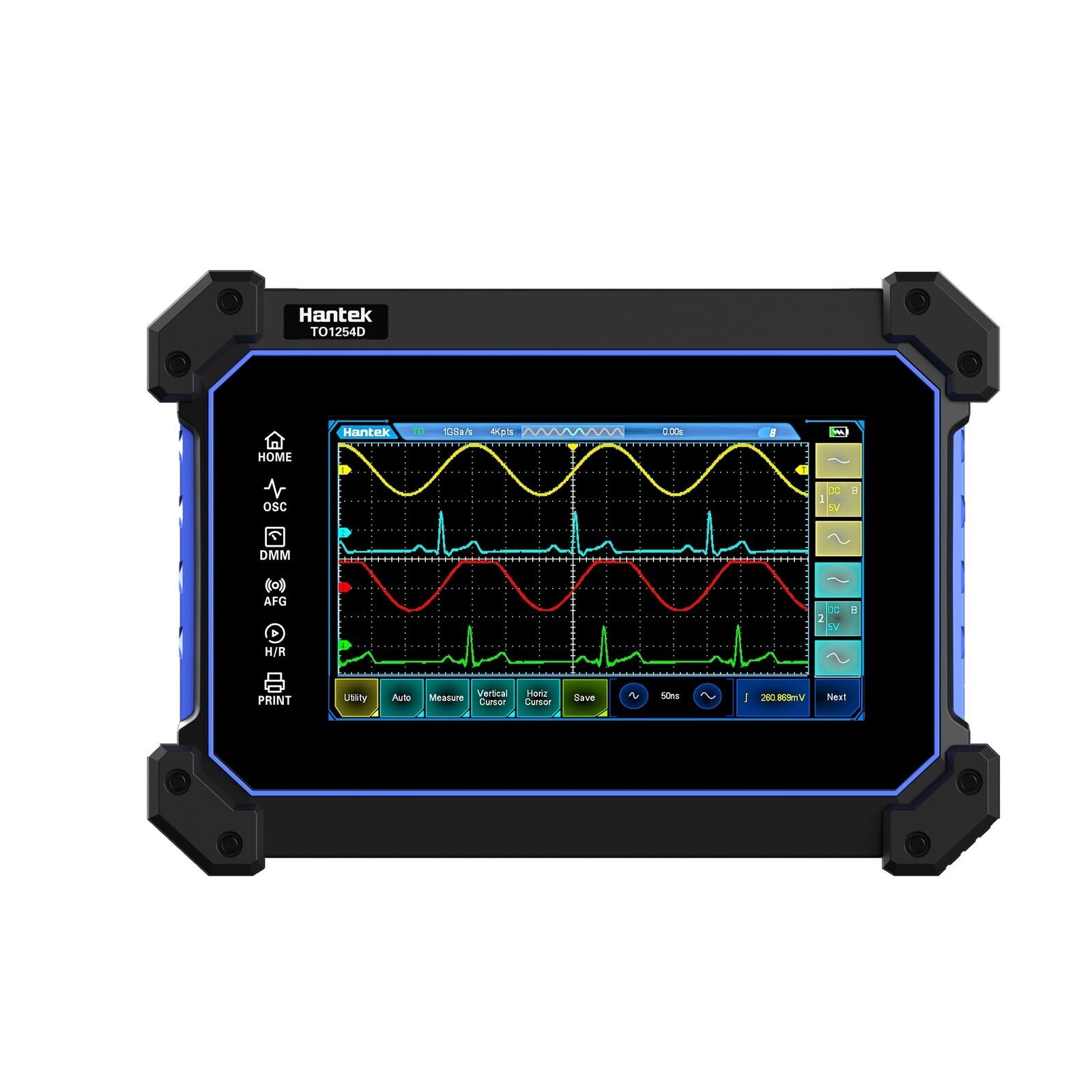 Hantek Digital Touch Screen Oscilloscope 2CH/4CH 250MHz Signal Source Multimeter