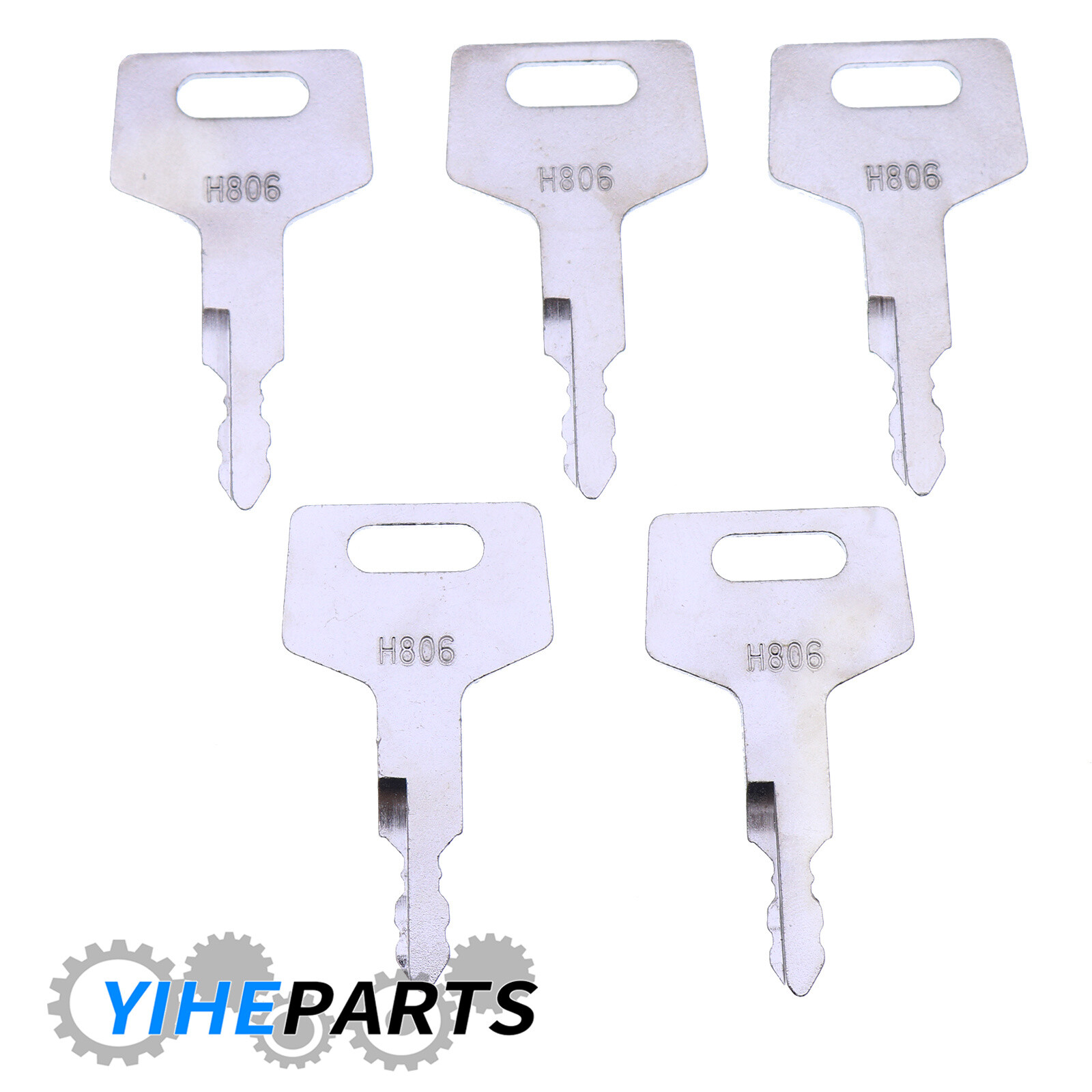5X H806 Ignition Key for Hitachi Takeuchi Case New Holland Gehl