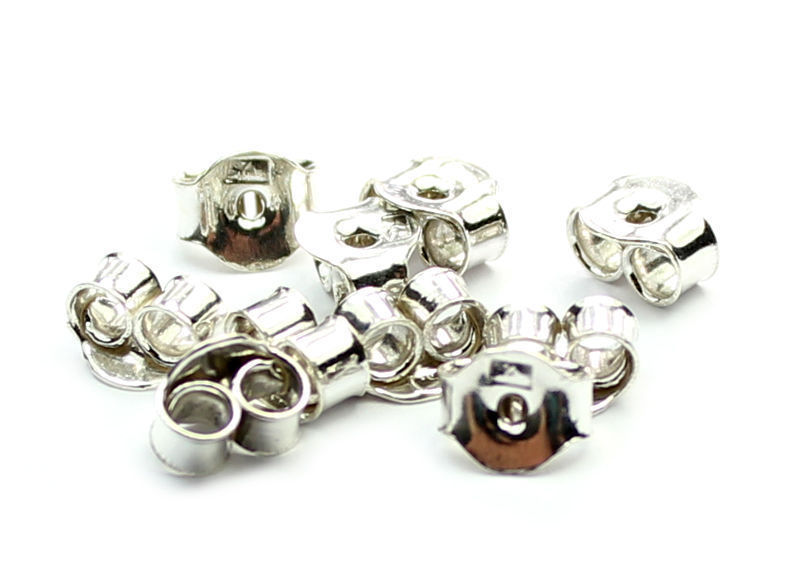 925 Sterling Silver Earring Backs - Butterfly 10 pieces