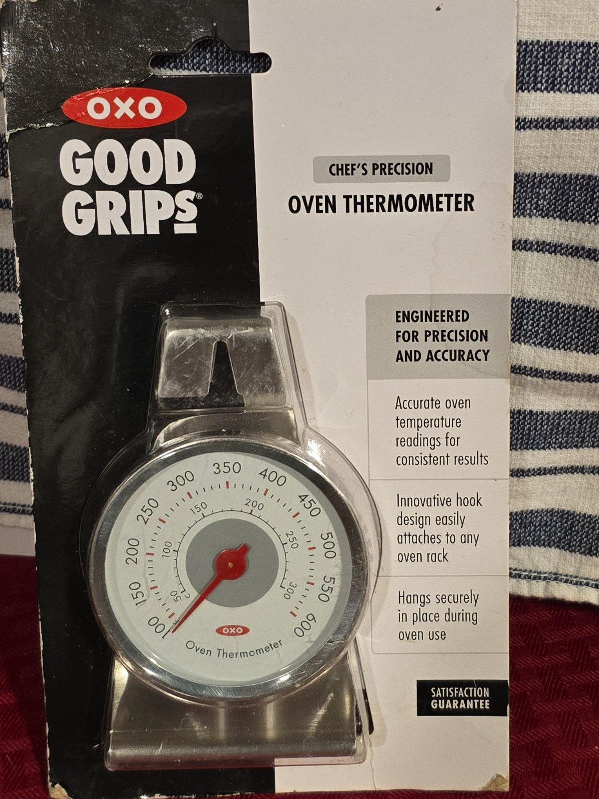 New OXO Good Grips Oven Thermometer Chef's Precision Hook Hang Large Numbers