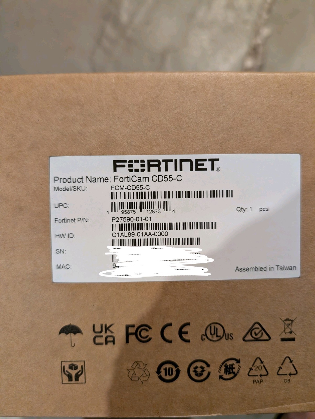 FORTINET FortiCam CD55-C Security Camera Never Used - Open Box