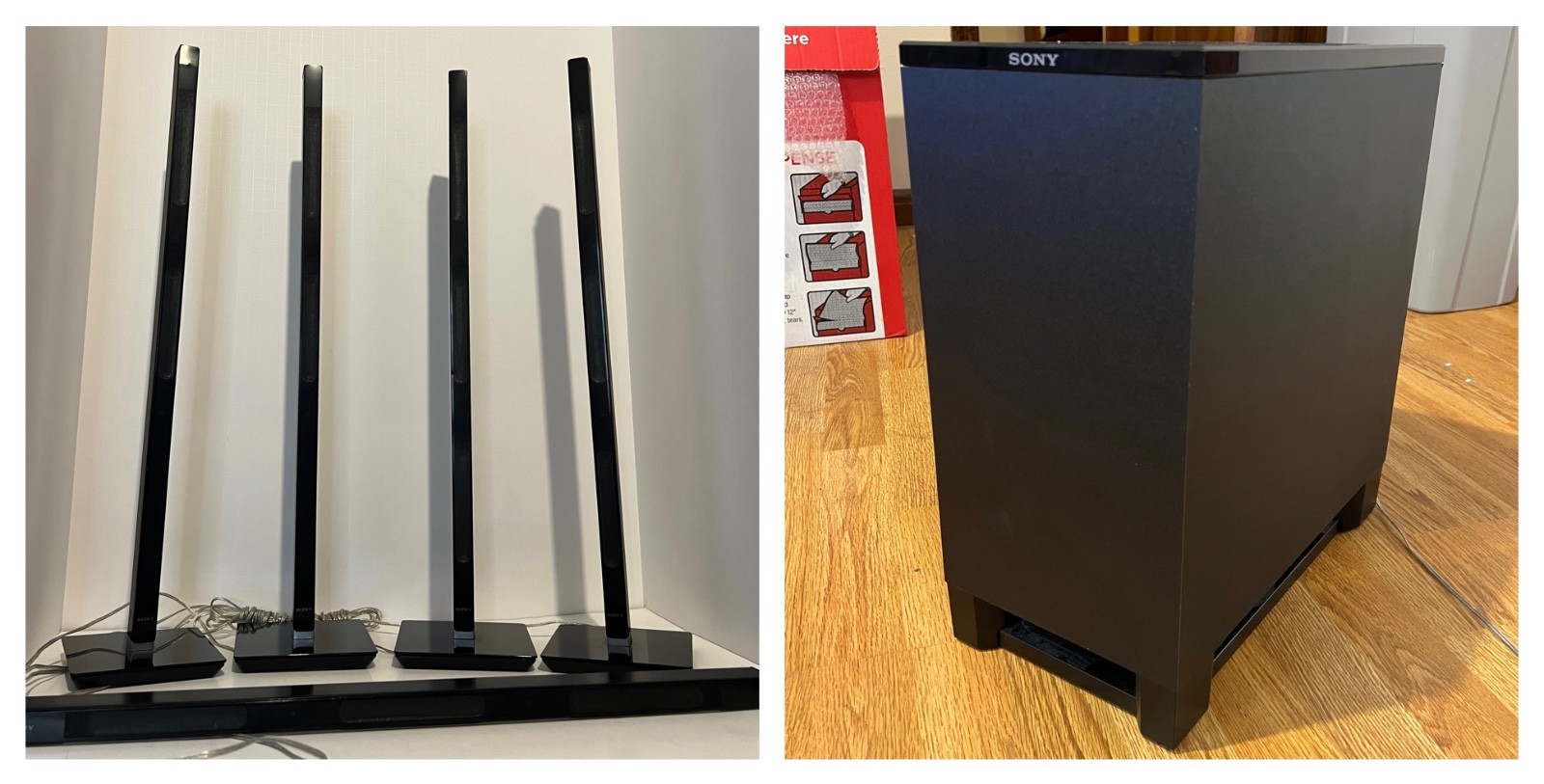 Sony BDV-IT1000 TALLBOY Speaker Set SS-ITF1 ITR1 ITC1 + SS-ITW1 Sub S-AIR Amp!