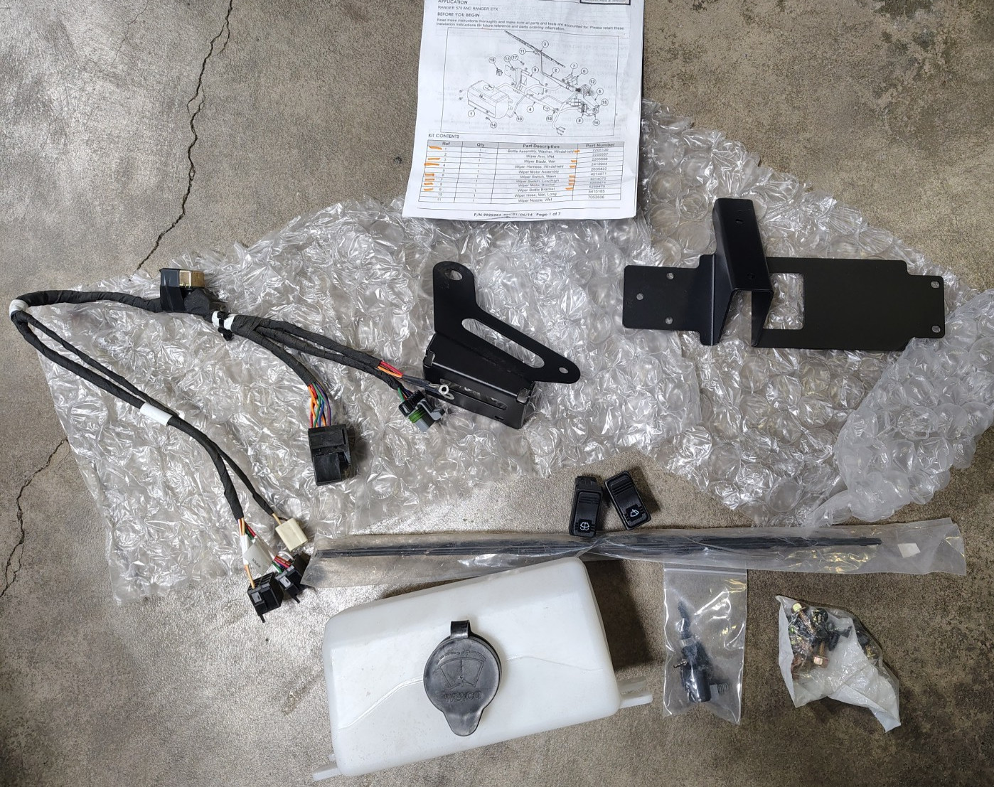 Polaris Windshield Wiper Kit #2879968 PARTIAL KIT New