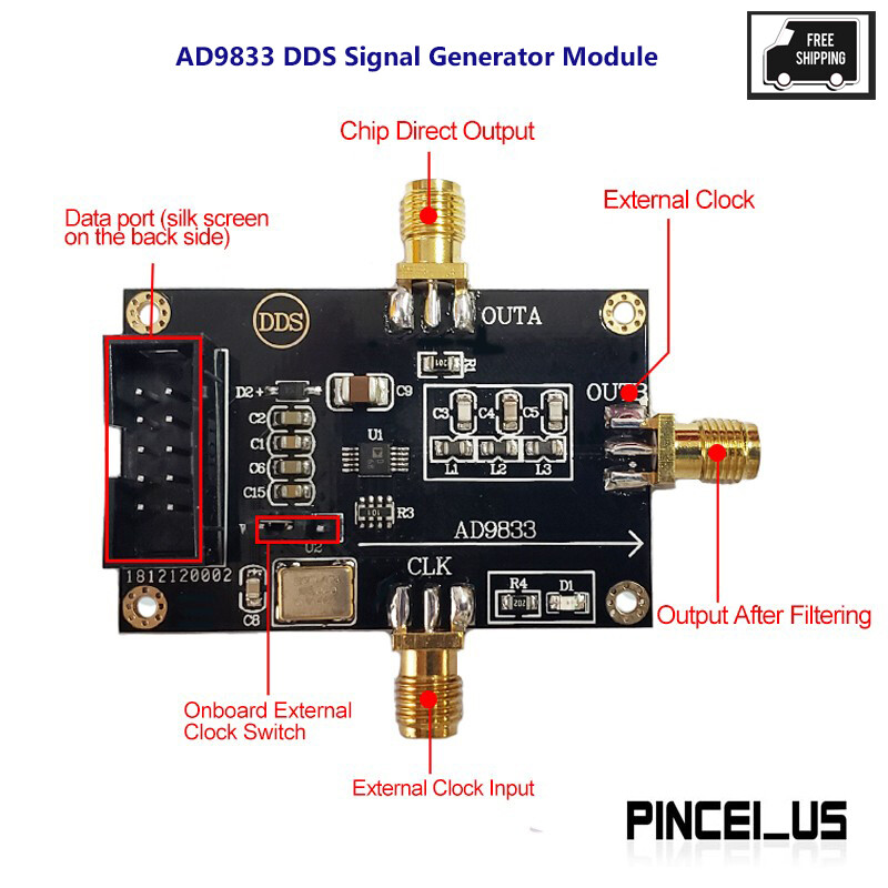 AD9833 DDS Signal Generator Module For Triangle Wave Sine Wave Square Wave pe66