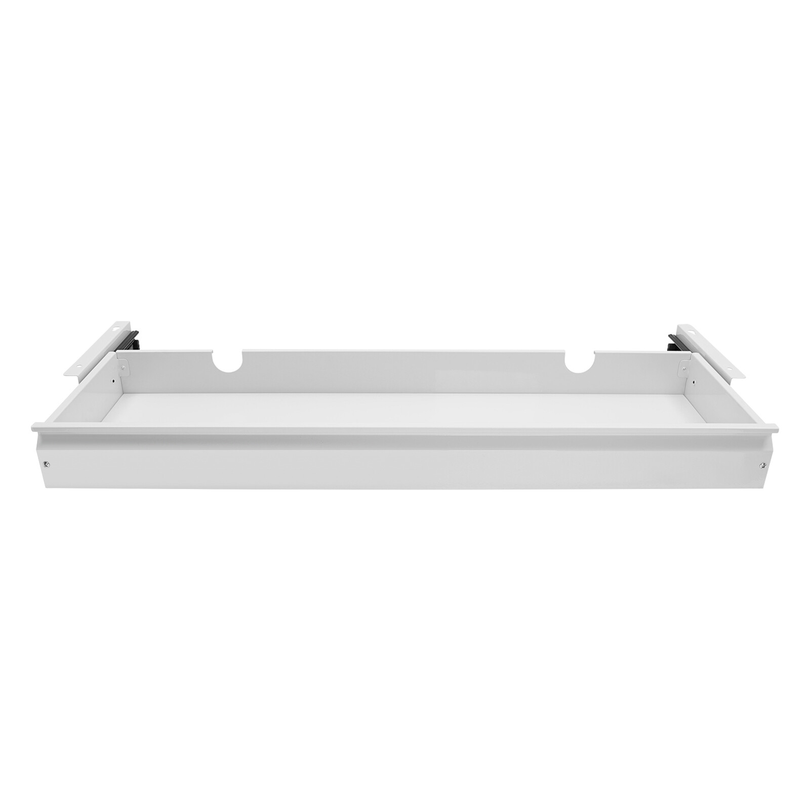 33" White Sliding Pull-Out Desk Drawer - Space Saver Organizer