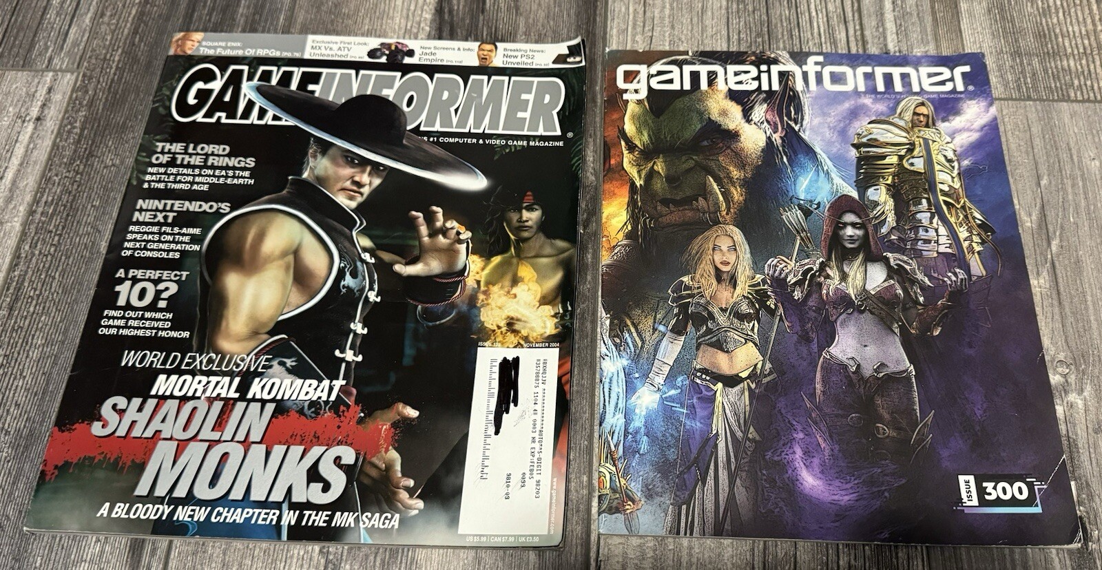 Game Informer Magazines November 2004 & 300th Issue World Of Warcraft April 2018