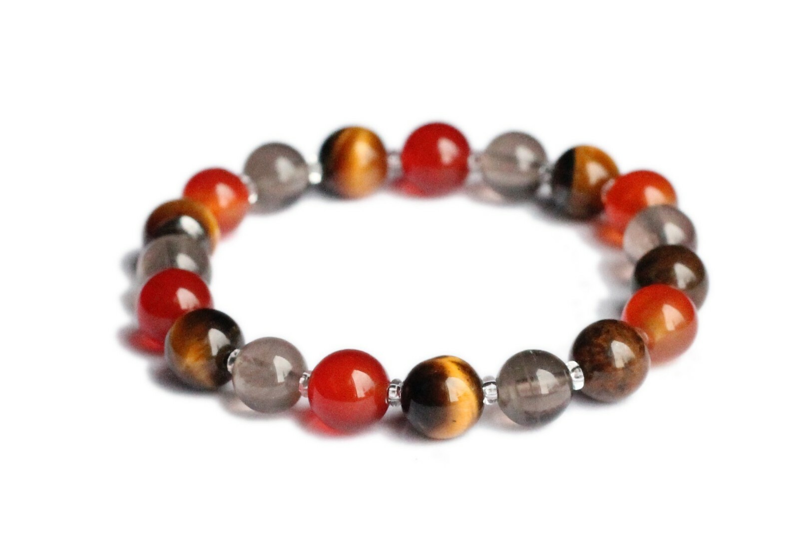 DECISION MAKING | Carnelian, Smoky Quartz, & Tiger's Eye | Gemstone Bracelet