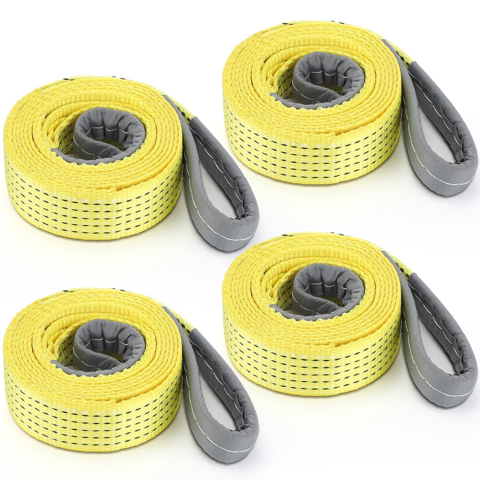 Vincreem 4 Pcs 1'' x 4' 6171lb Lift Sling Straps X 4',6171lb, Yellow