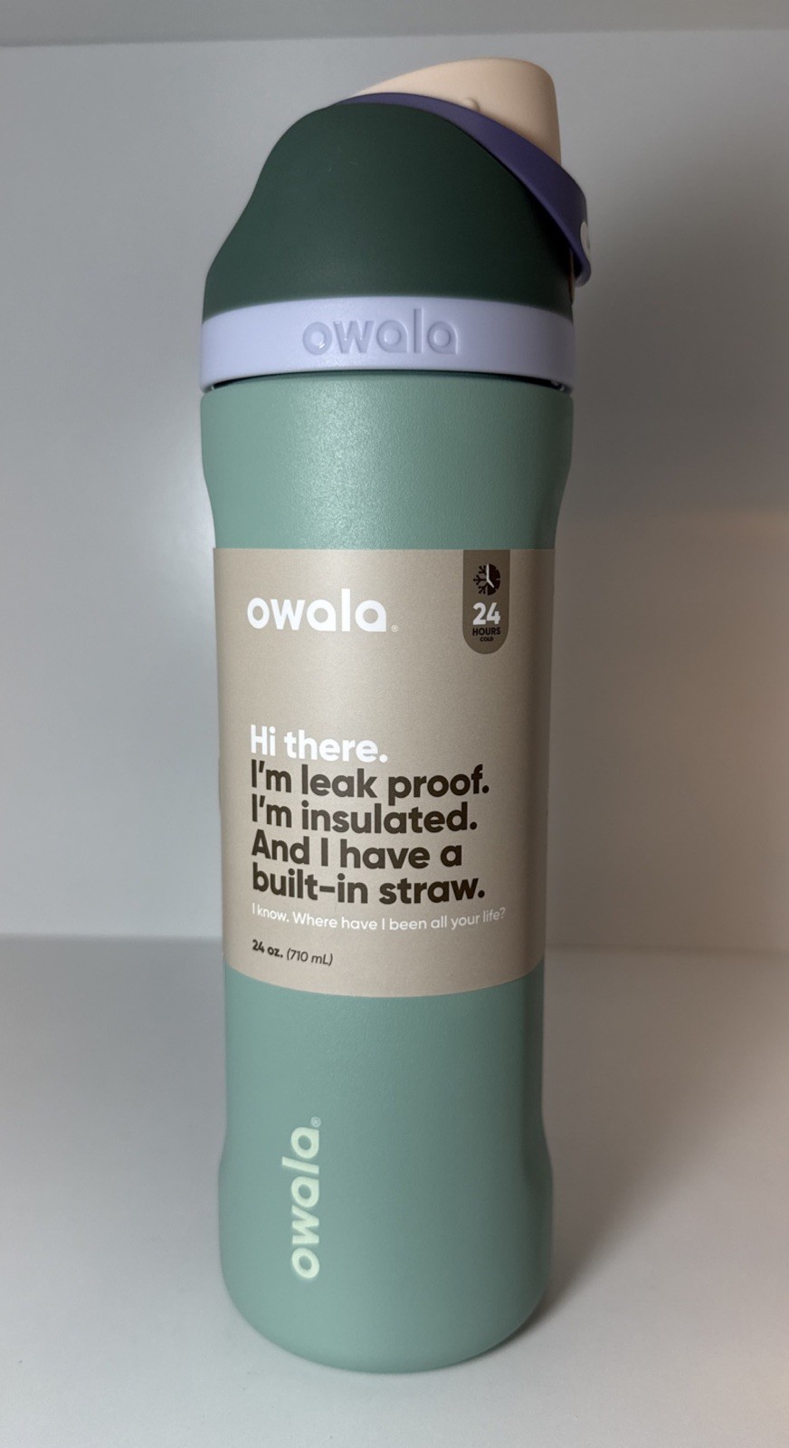 Owala FreeSip Stainless Steel Water Bottle / 24oz /