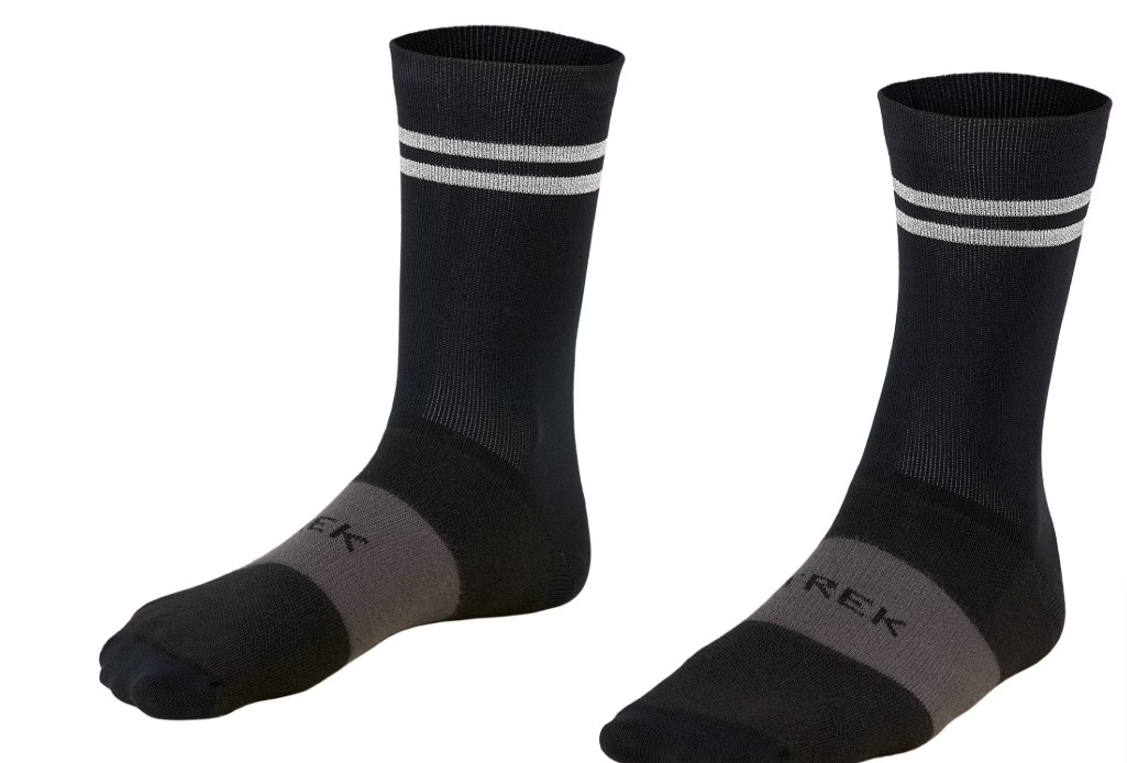Trek Race Reflective Crew Sock SIZE Medium Black