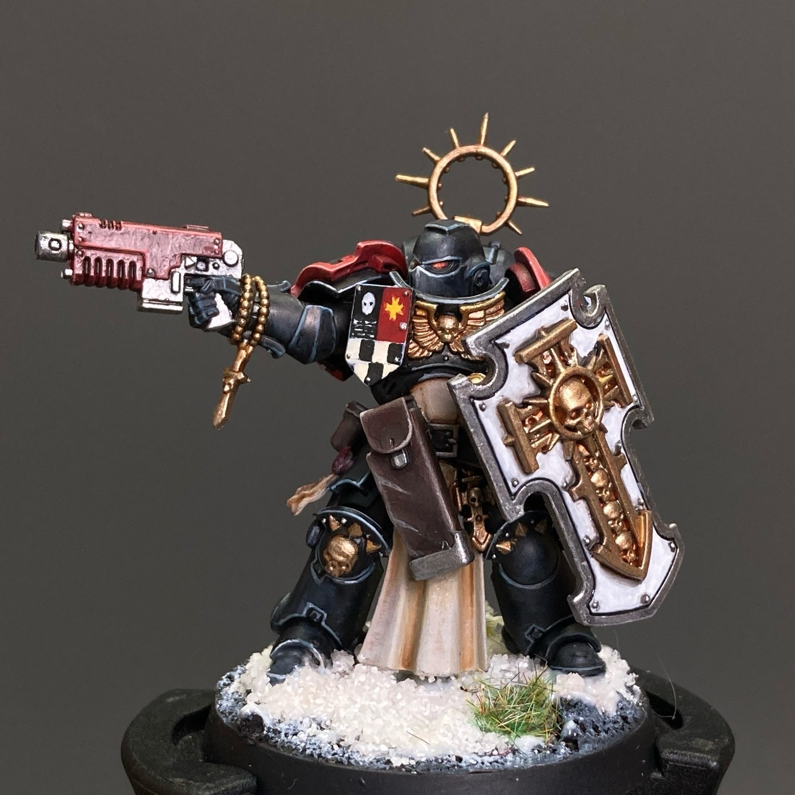 Space Marines Bladeguard Veterans Commission Black Templars Warhammer40k Painted