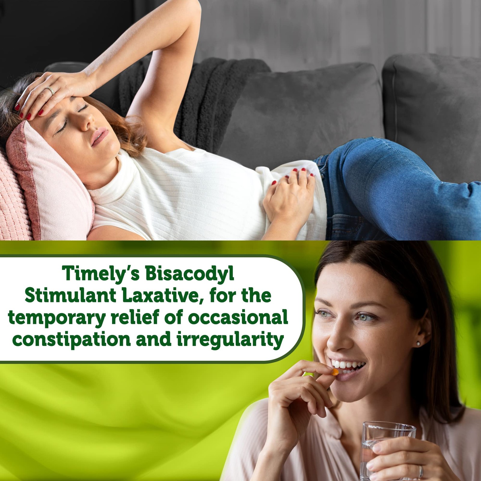 Timely by Time Cap Labs - 1000 Count Bisacodyl Tablets 5mg - Laxatives for