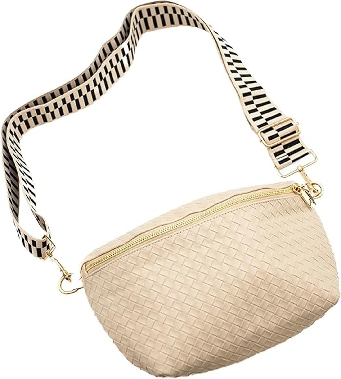 Modern Chic Woven Crossbody Bags for Women - Rory Vegan Leather Purse, Adjust...