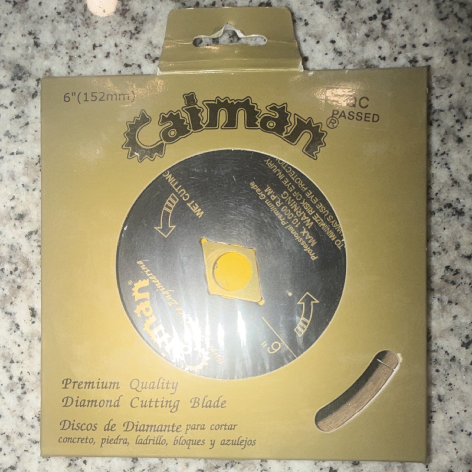 Caiman 6" Diamond Saw Blade 10160 for Concrete, Stone, Brick, Tile