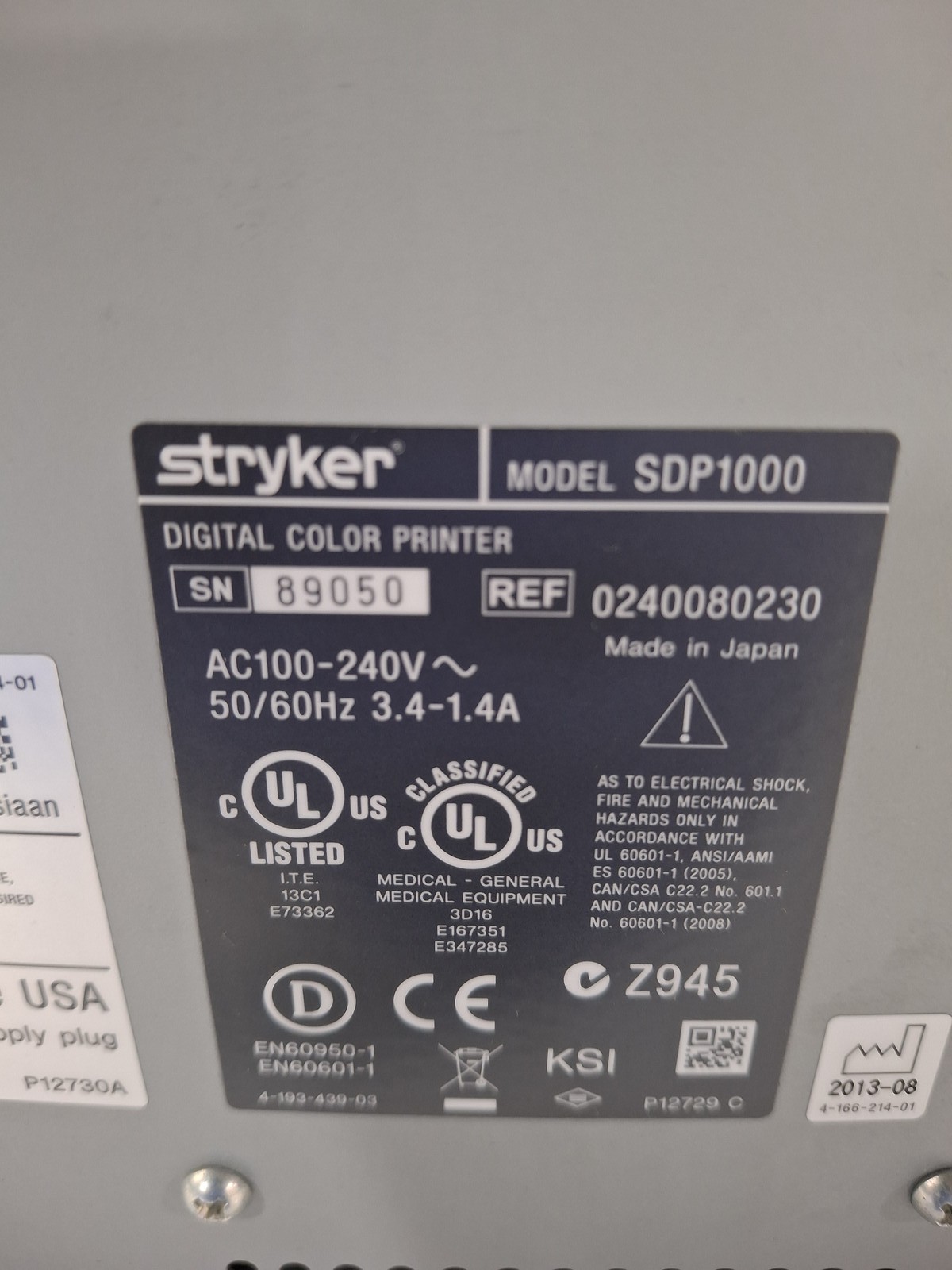Stryker SDP1000 Digital Color Printer