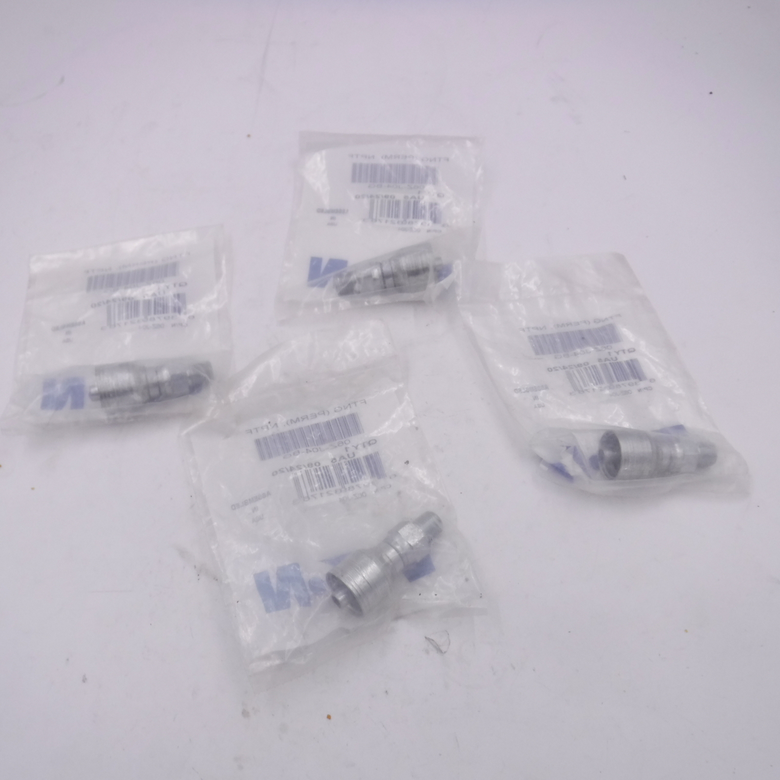 4 Pack Eaton 06Z-J04-BG Hydraulic Hose Crimp Fitting 3/8" ID Hose x 1/4" Tube OD