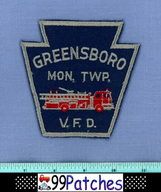 GREENSBORO TOWNSHIP VFD (Old Vintage) PENNSYLVANIA Volunteer Fire Rescue Patch9B