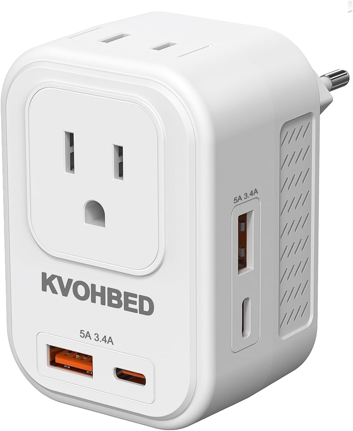 Voltage Converter US to Europe Travel: 220V to 110V Converter for European Co...