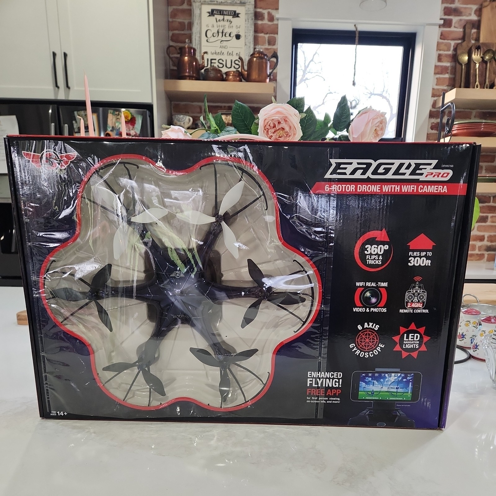 Sky Rider Eagle Pro 6 Rotor Drone With WiFi Camera Remote Control 360° Flips