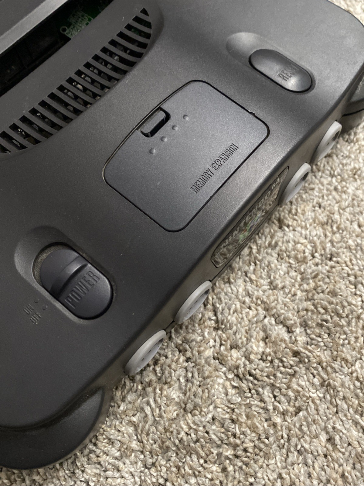 OEM Genuine Replacement Nintendo 64 N64 Power & Reset Buttons Charcoal Grey Gray