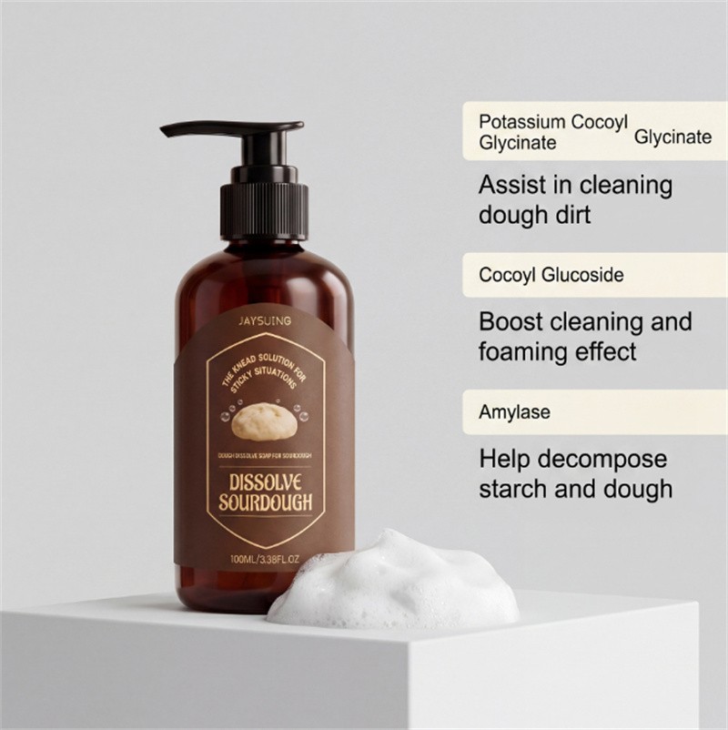 Dough Cleaner Soap for Sourdough, Enzyme Powered Dissolve Cleaning for Kitchen