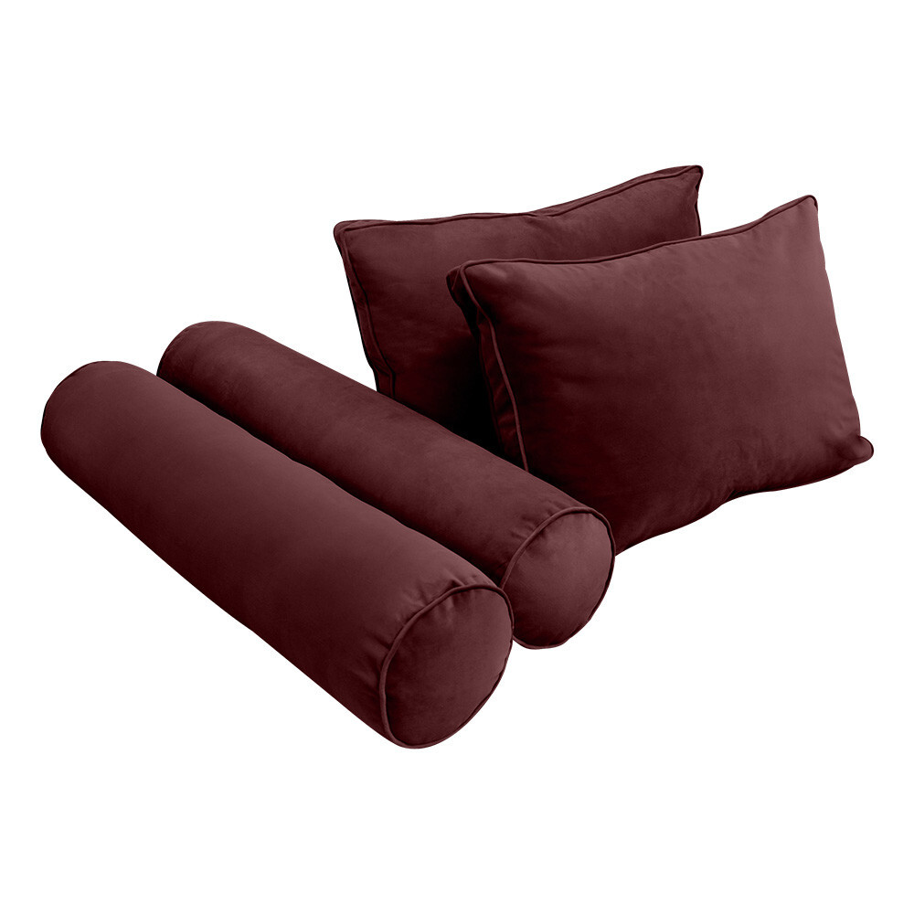 |SLIPCOVER ONLY| V1 Velvet Indoor Daybed Mattress Pillow Pipe Trim Full AD368