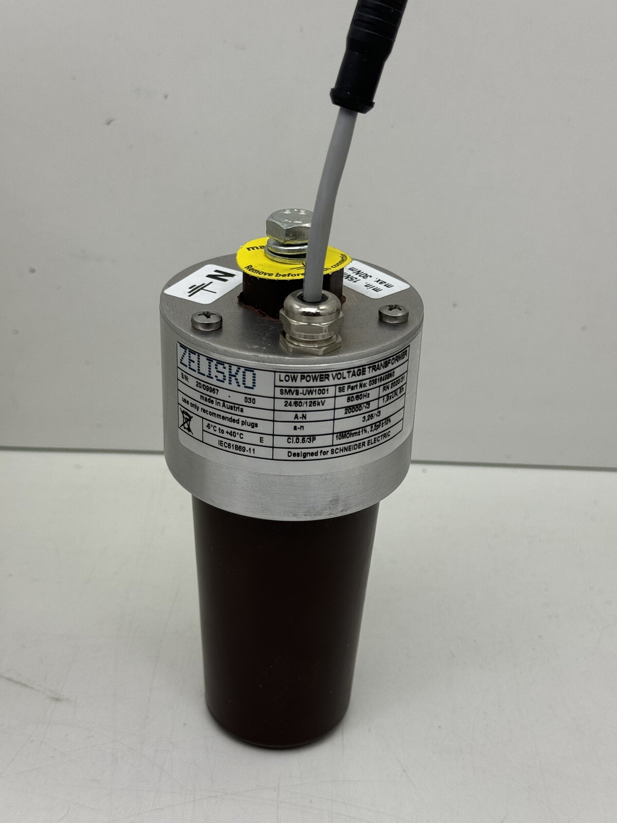 1x ZELISKO SMVS-UW1001 LPVT 24KV GAS INSULATED CONE TYPE C , 03816498N0