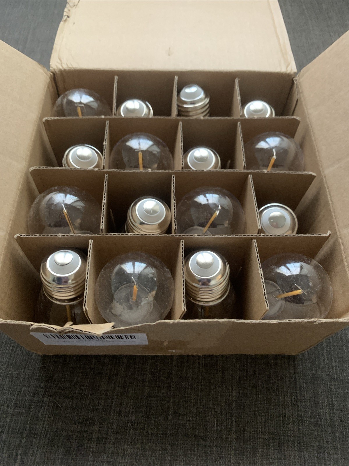 Energy-Efficient S14 LED String Light Bulbs Replacement Solar-Powered, 16 Bulbs