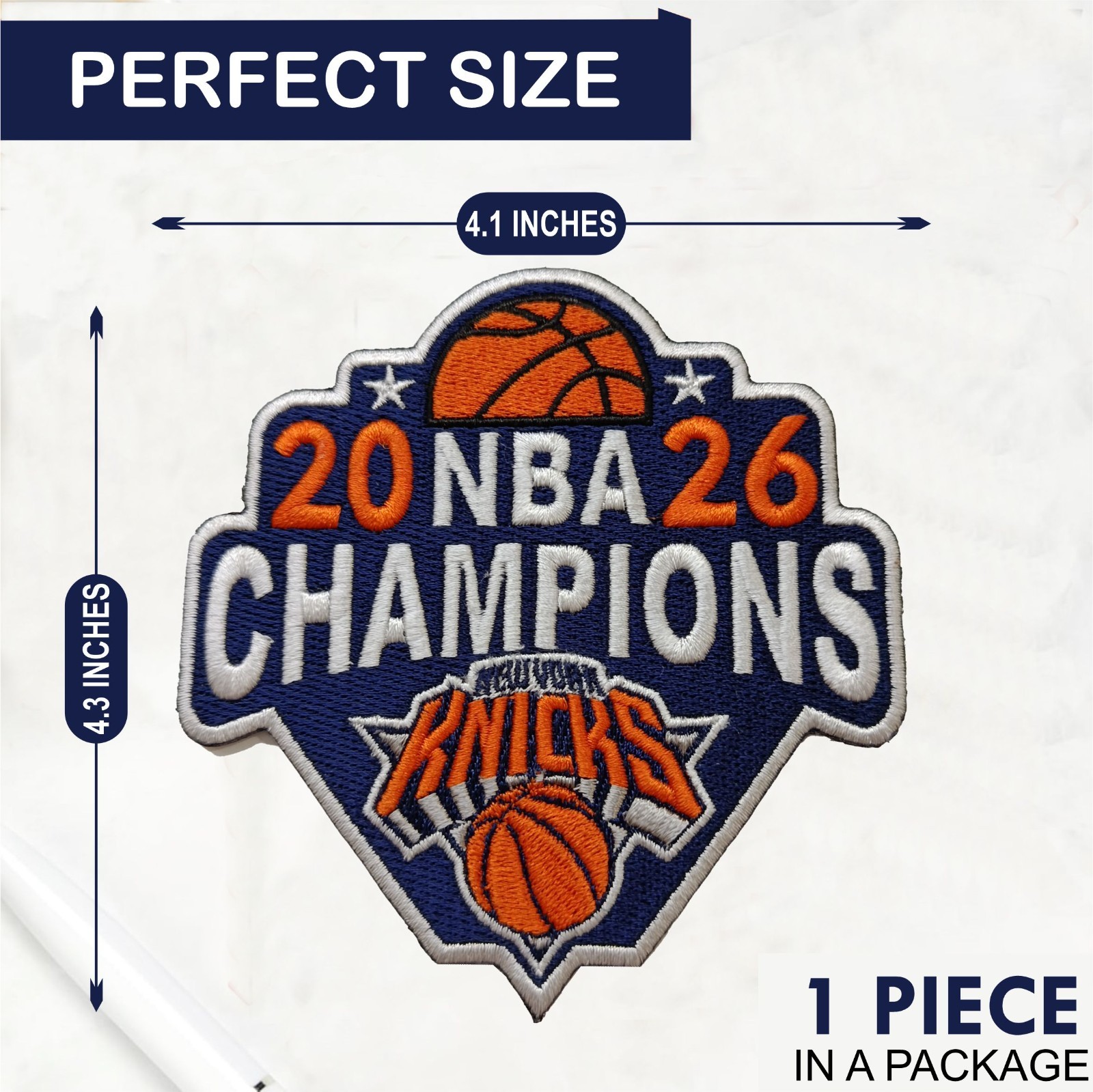 Knicks 2026 Champions Iron On Patch - Sew Patch - Embroidered Patch