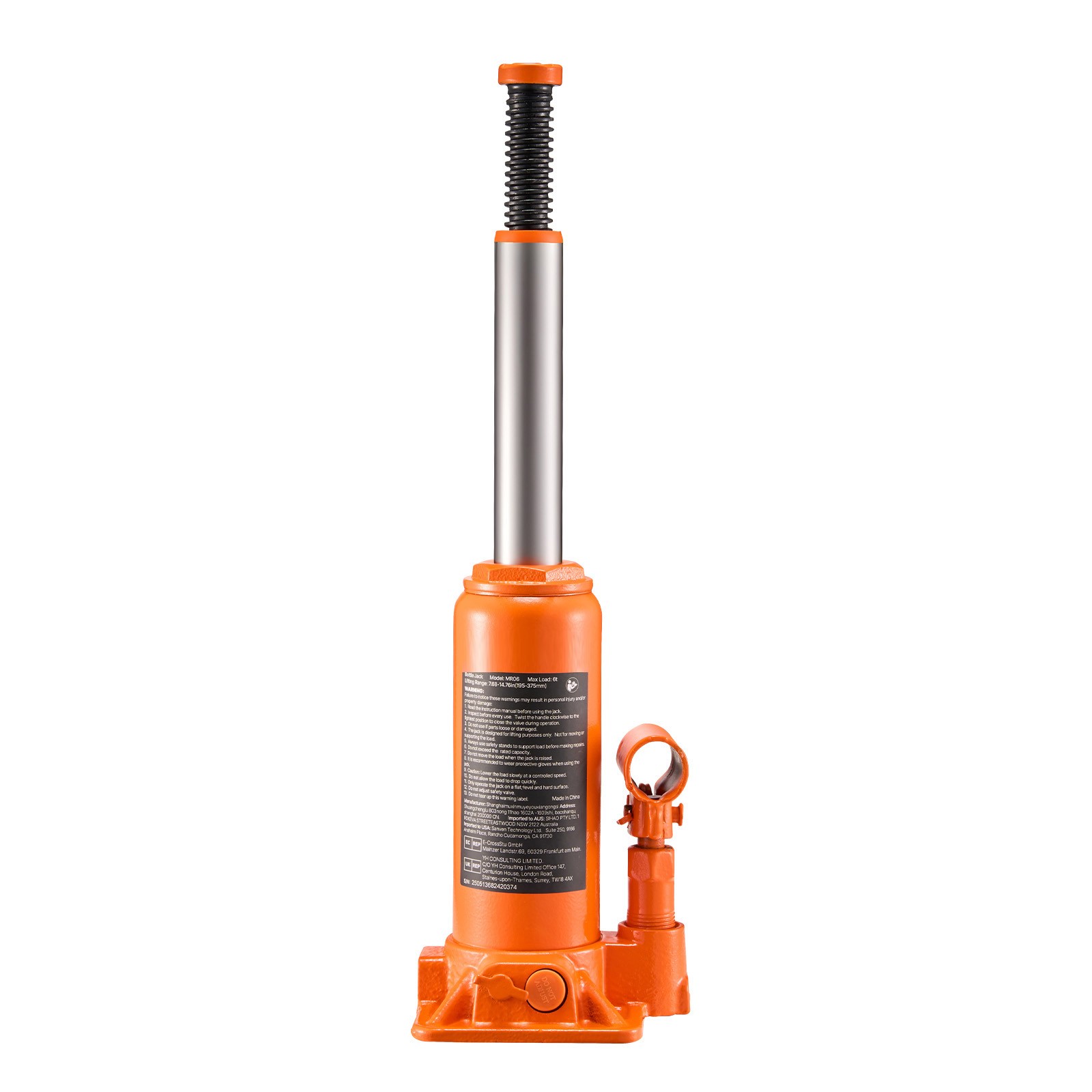 Uimoso 6-Ton Hydraulic Bottle Jack for Vehicle Lifting and Maintenance