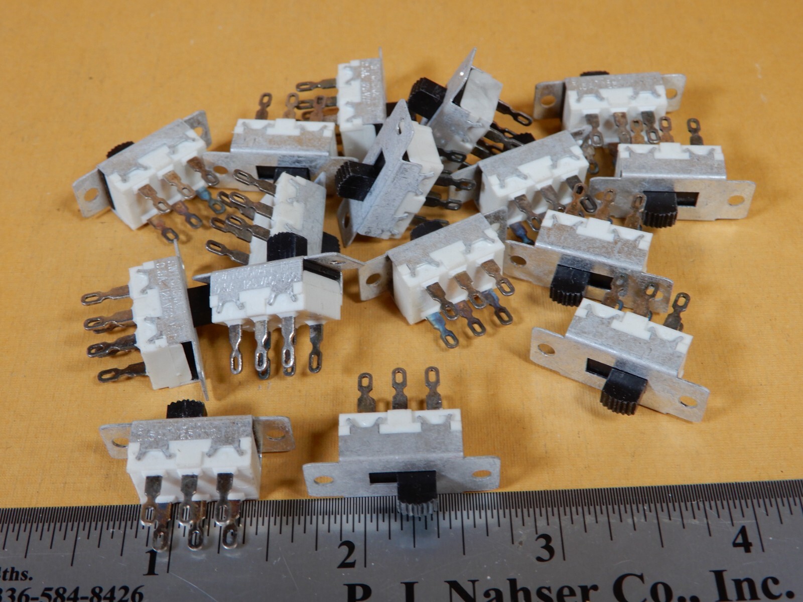 Switchcraft DPST Ceramic Slide Switches Qty 16 NOS 0.5A 125 VAC