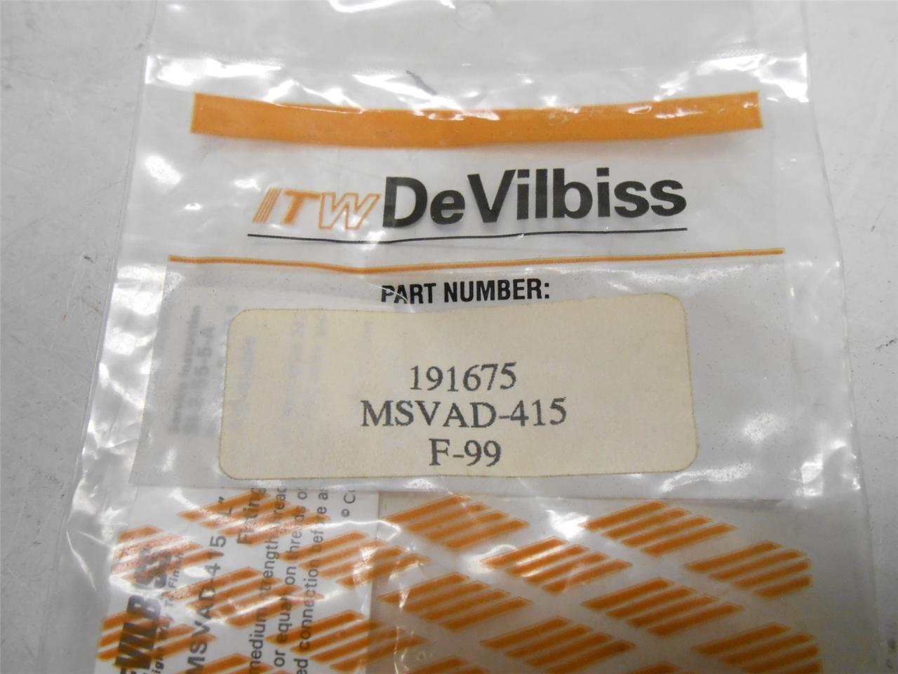 DEVILBISS MSVAD-415 FITTING KIT