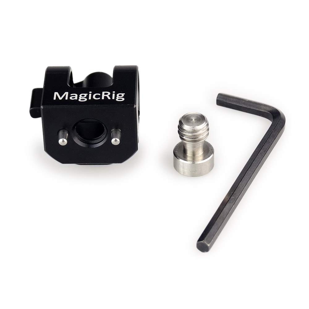 MAGICRIG Single Hole 15mm Rod Clamp for ARRI-Type Locating Hole