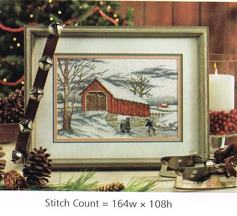 COVERED BRIDGE  CROSS STITCH PATTERN  ONLY  -   #995