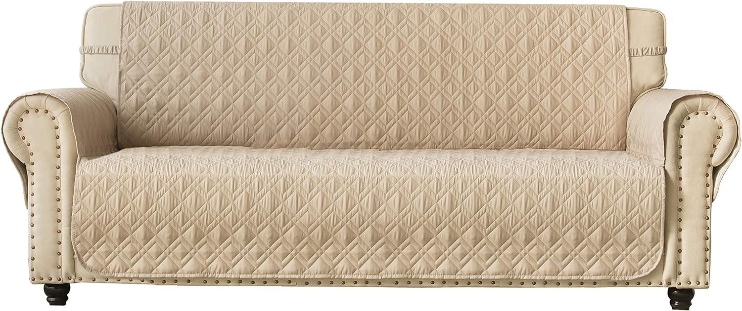 Couch Sofa Slipcover 100% Waterproof Nonslip Quilted Furniture Protector for