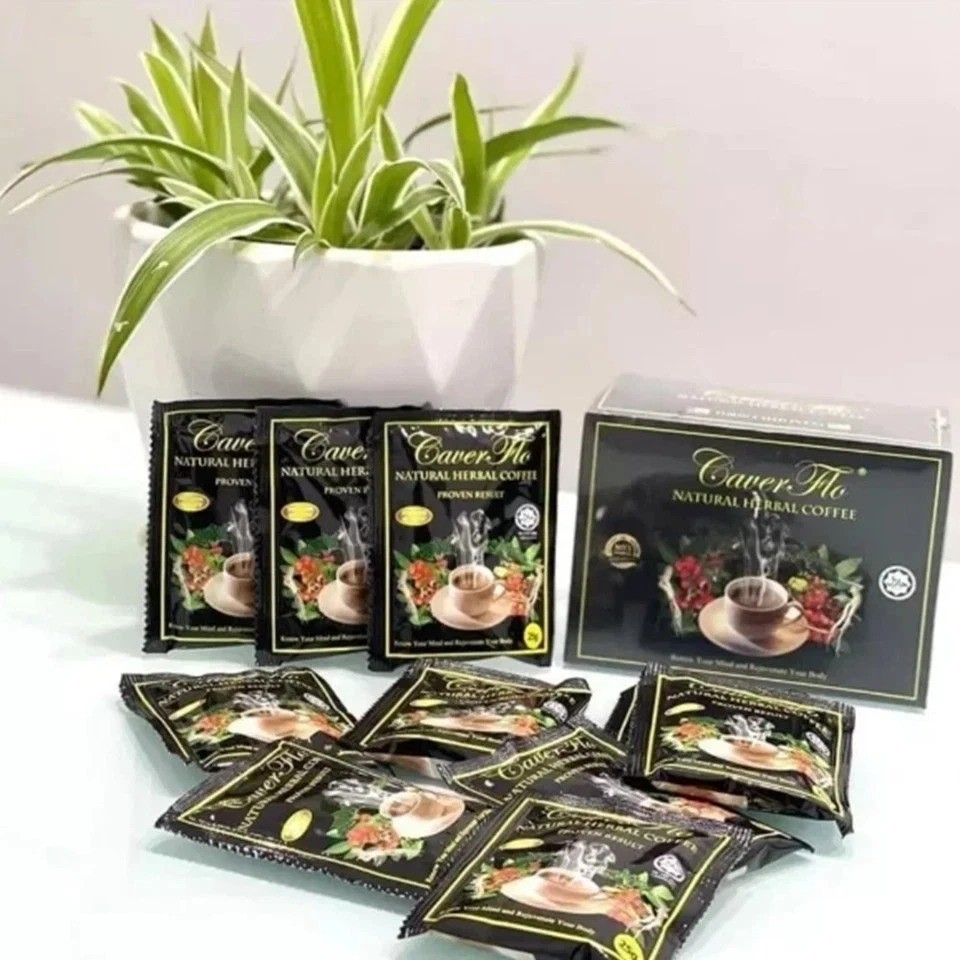 2 Boxes Organic Coffee 10 Sachets Natural Herbal Boost Stamina -DHL EXPRESS