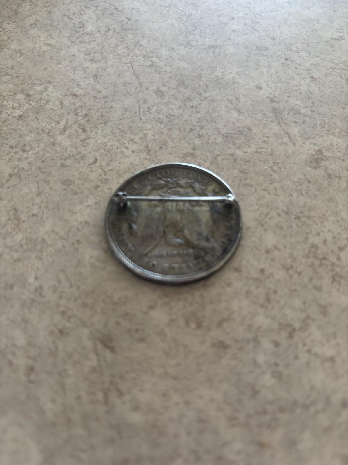 1921 US Silver Morgan Dollar Pin Brooch