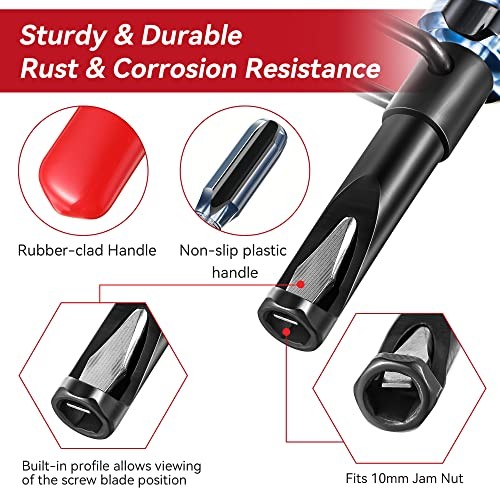 10MM Valve Adjustment Tool Jam Nut, Slotted Valve Adjusting Stud, Valve 10mm