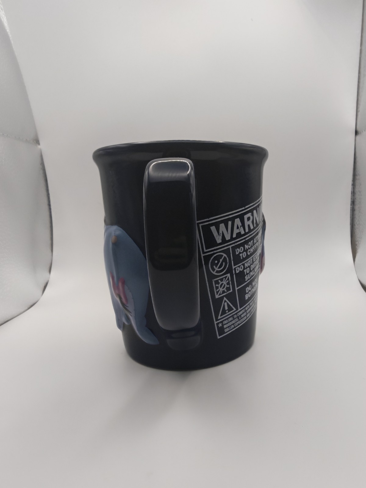Eeyore Disney Large 3D Embossed navy "Warning" Mug
