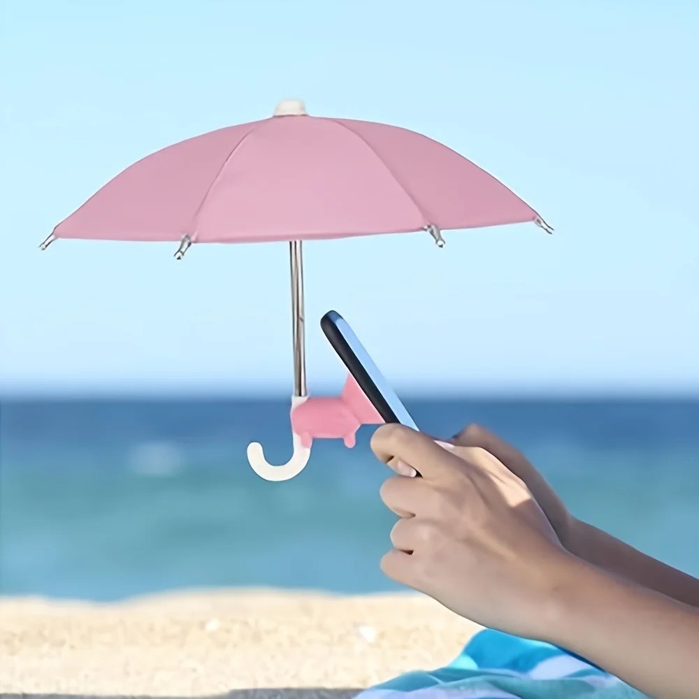 Phone Umbrella for Sun, Universal Cell Phone Umbrella Sun Shade, Mini Pig